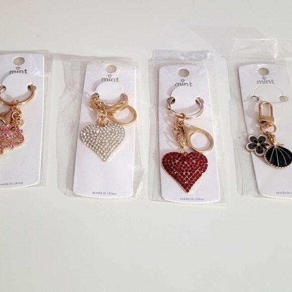 Assorted Charm Key Rings Bag Candy Jewelry Keychain NWT - Picture 14 of 15